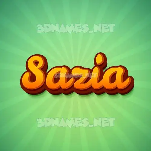 sazia in Green Rays style - 3D name wallpaper