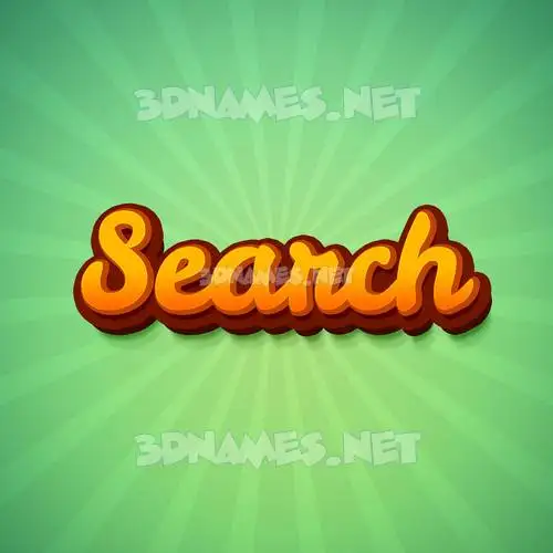 search in Green Rays style - 3D name wallpaper
