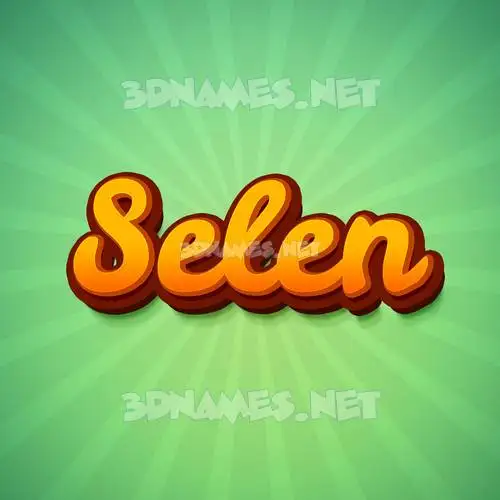 selen in Green Rays style - 3D name wallpaper selen in Green Rays style - 3D name wallpaper