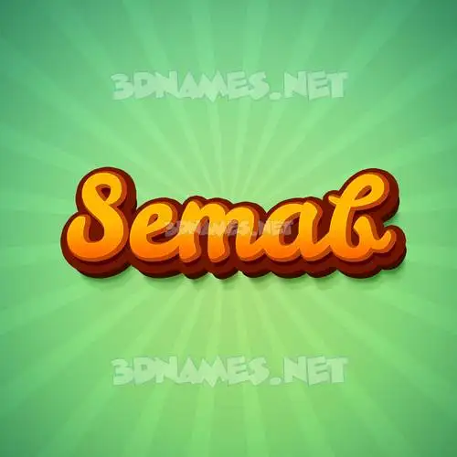 semab in Green Rays style - 3D name wallpaper