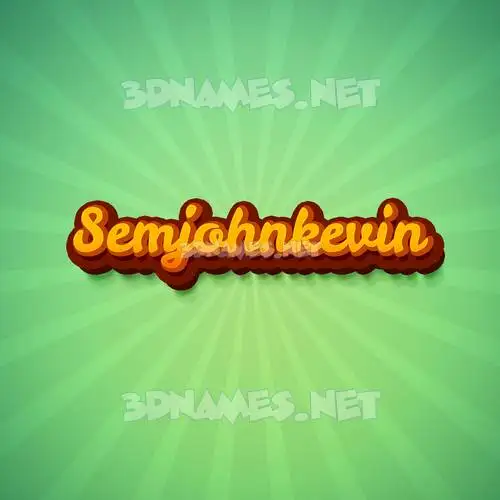 semjohnkevin in Green Rays style - 3D name wallpaper