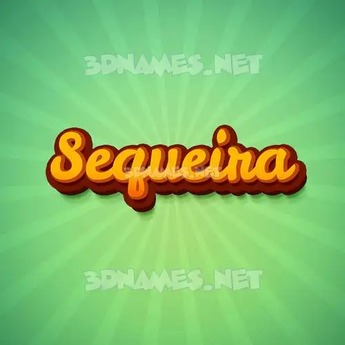 sequeira in Green Rays style - 3D name wallpaper