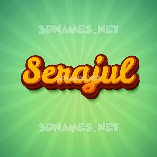 serajul in Green Rays style - 3D name wallpaper serajul in Green Rays style - 3D name wallpaper