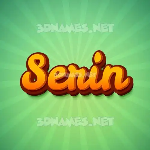 serin in Green Rays style - 3D name wallpaper