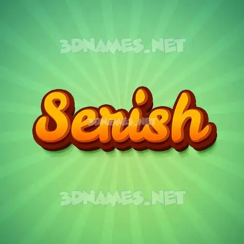 serish in Green Rays style - 3D name wallpaper serish in Green Rays style - 3D name wallpaper