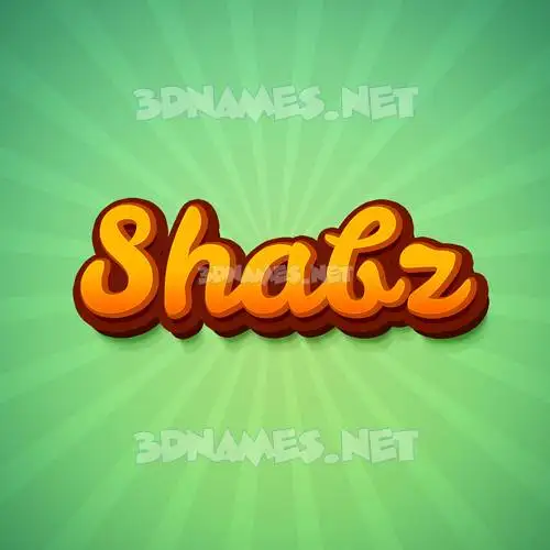 shabz in Green Rays style - 3D name wallpaper shabz in Green Rays style - 3D name wallpaper