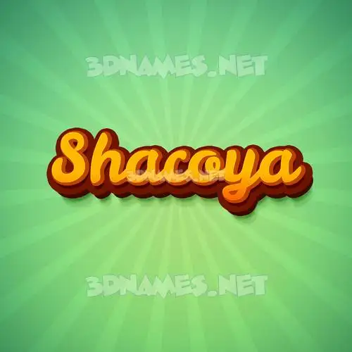 shacoya in Green Rays style - 3D name wallpaper shacoya in Green Rays style - 3D name wallpaper
