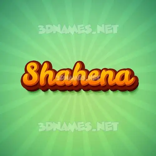 shahena in Green Rays style - 3D name wallpaper