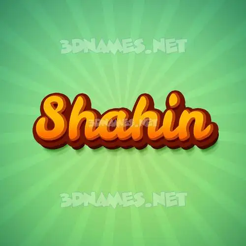 shahin in Green Rays style - 3D name wallpaper