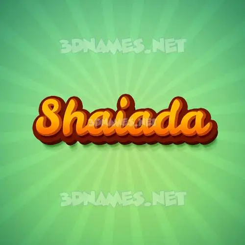 shaiada in Green Rays style - 3D name wallpaper shaiada in Green Rays style - 3D name wallpaper