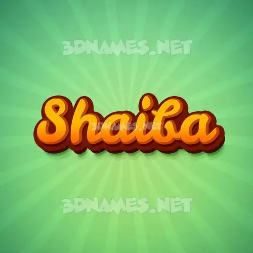 shaiba in Green Rays style - 3D name wallpaper