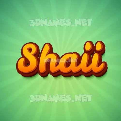 shaii in Green Rays style - 3D name wallpaper shaii in Green Rays style - 3D name wallpaper