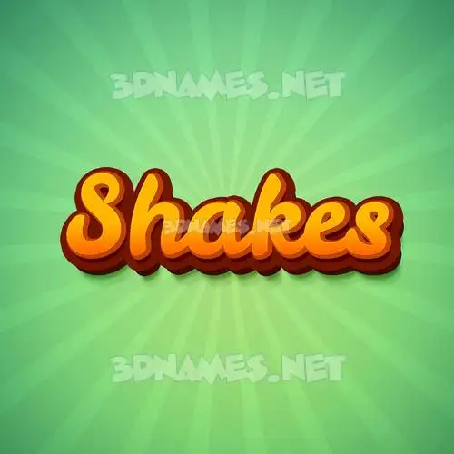 shakes in Green Rays style - 3D name wallpaper shakes in Green Rays style - 3D name wallpaper