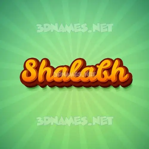 shalabh in Green Rays style - 3D name wallpaper