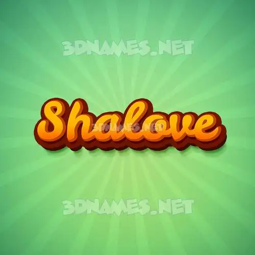 shalove in Green Rays style - 3D name wallpaper shalove in Green Rays style - 3D name wallpaper