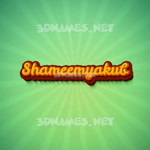 shameemyakub in Green Rays style - 3D name wallpaper shameemyakub in Green Rays style - 3D name wallpaper