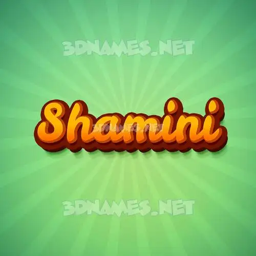 shamini in Green Rays style - 3D name wallpaper