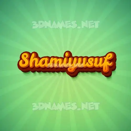shamiyusuf in Green Rays style - 3D name wallpaper