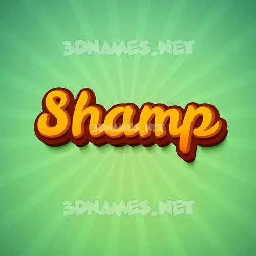 shamp in Green Rays style - 3D name wallpaper shamp in Green Rays style - 3D name wallpaper