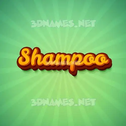 shampoo in Green Rays style - 3D name wallpaper shampoo in Green Rays style - 3D name wallpaper