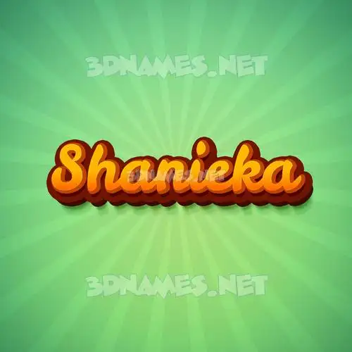 shanieka in Green Rays style - 3D name wallpaper