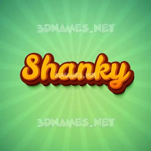 shanky in Green Rays style - 3D name wallpaper