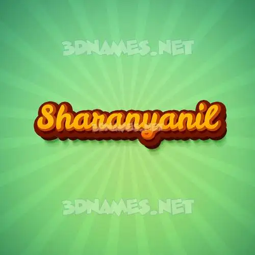 sharanyanil in Green Rays style - 3D name wallpaper