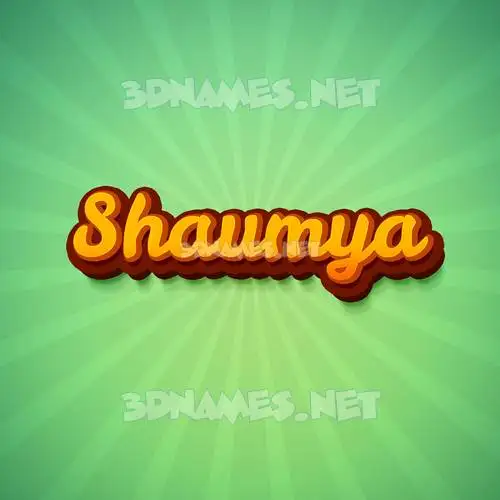 shaumya in Green Rays style - 3D name wallpaper