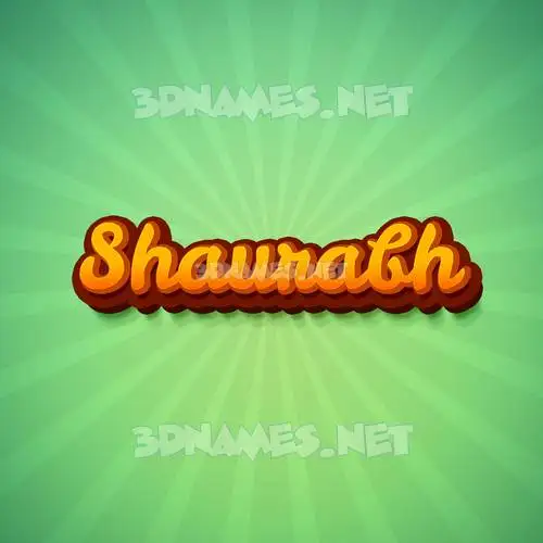 shaurabh in Green Rays style - 3D name wallpaper