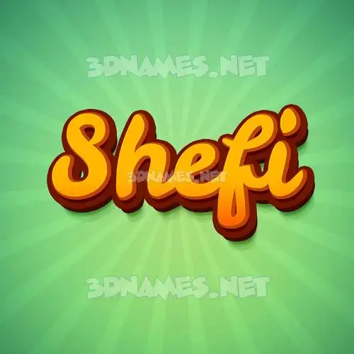shefi in Green Rays style - 3D name wallpaper