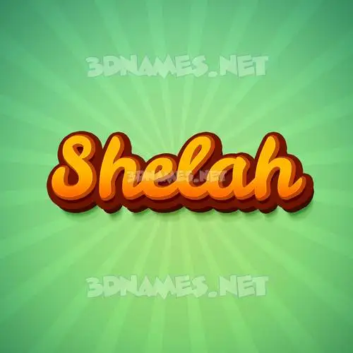 shelah in Green Rays style - 3D name wallpaper