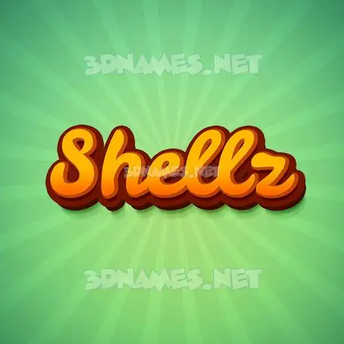 shellz in Green Rays style - 3D name wallpaper shellz in Green Rays style - 3D name wallpaper