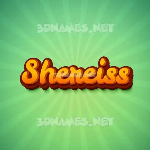 shereiss in Green Rays style - 3D name wallpaper