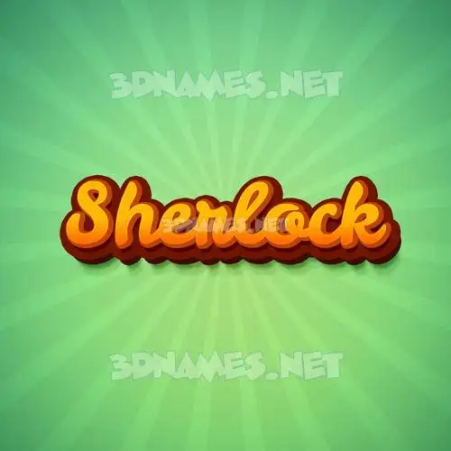 sherlock in Green Rays style - 3D name wallpaper sherlock in Green Rays style - 3D name wallpaper