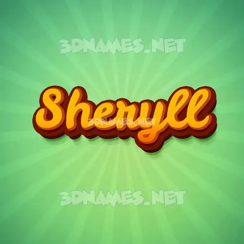 sheryll in Green Rays style - 3D name wallpaper sheryll in Green Rays style - 3D name wallpaper