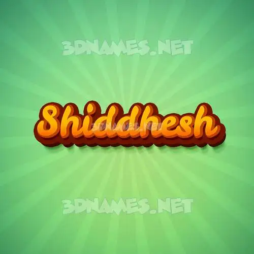 shiddhesh in Green Rays style - 3D name wallpaper