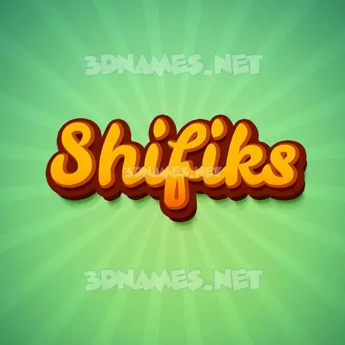 shifiks in Green Rays style - 3D name wallpaper
