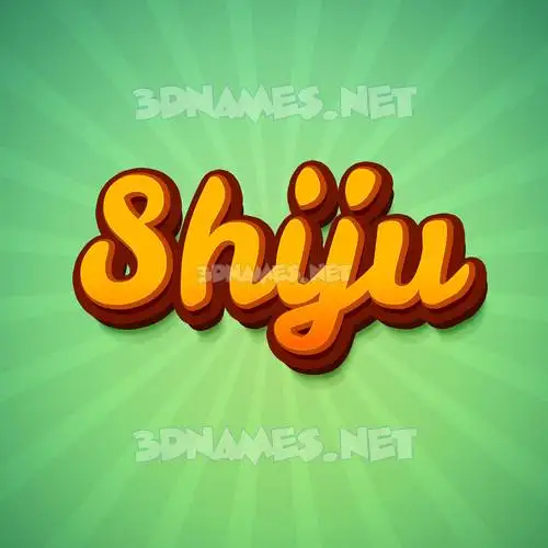 shiju in Green Rays style - 3D name wallpaper