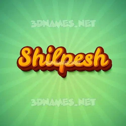 shilpesh in Green Rays style - 3D name wallpaper