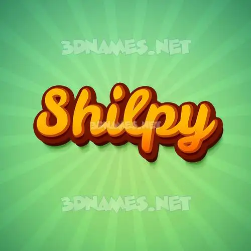 shilpy in Green Rays style - 3D name wallpaper