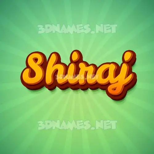 shiraj in Green Rays style - 3D name wallpaper