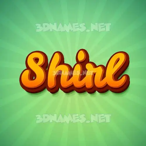 shirl in Green Rays style - 3D name wallpaper shirl in Green Rays style - 3D name wallpaper