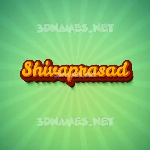 shivaprasad in Green Rays style - 3D name wallpaper