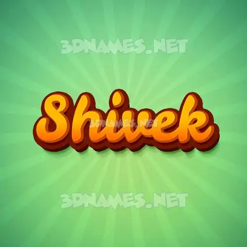 shivek in Green Rays style - 3D name wallpaper