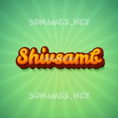 shivsamb in Green Rays style - 3D name wallpaper