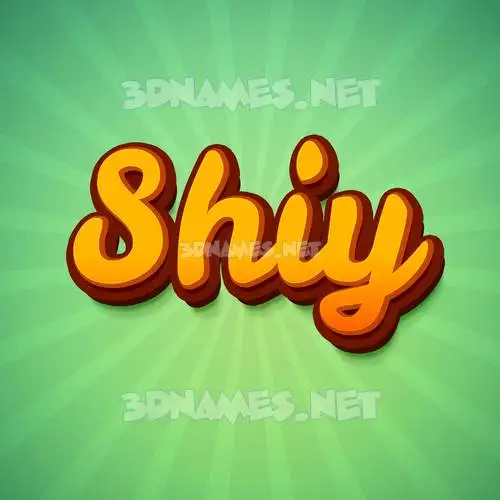 shiy in Green Rays style - 3D name wallpaper