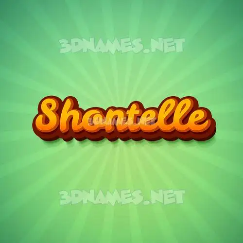 shontelle in Green Rays style - 3D name wallpaper
