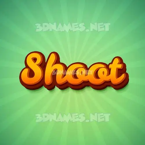 shoot in Green Rays style - 3D name wallpaper