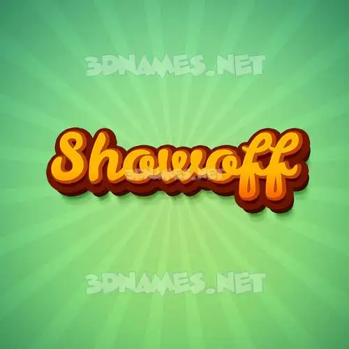 showoff in Green Rays style - 3D name wallpaper showoff in Green Rays style - 3D name wallpaper