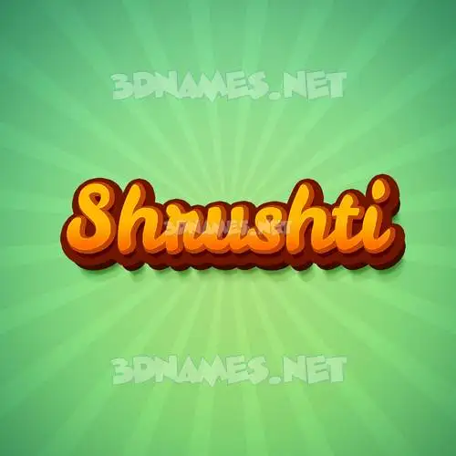 shrushti in Green Rays style - 3D name wallpaper